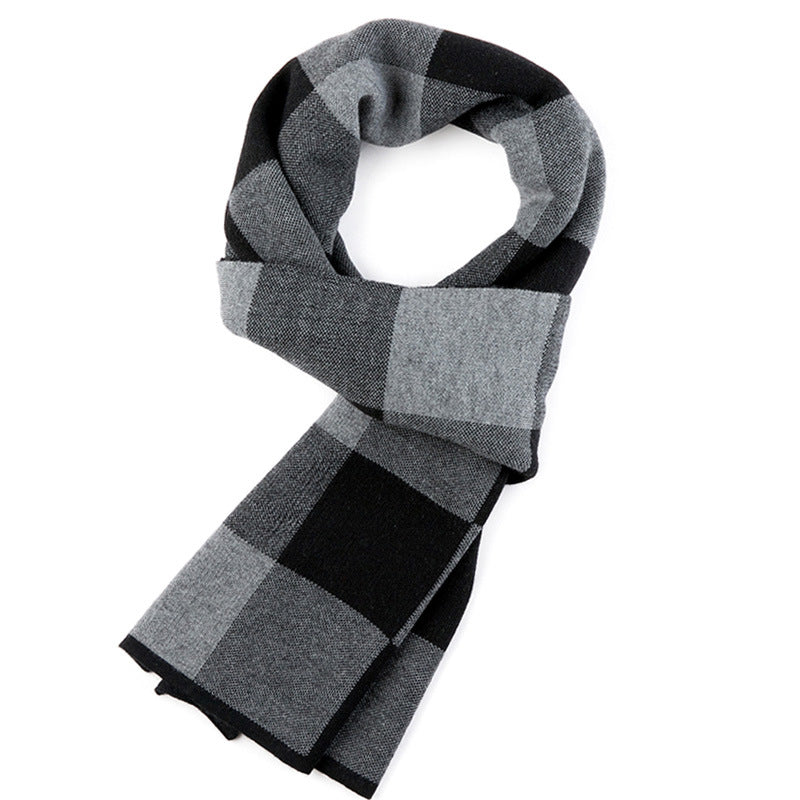 Plaid men scarf knitted scarf Image