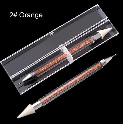 Dual-ended Nail Dotting Pen Diamond Painting Pen Crystal Beads Handle Rhinestone Studs Picker Wax Pencil Manicure Image