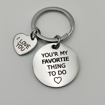 Couple Funny Sexy Dirty Keychain Gifts For Her Girlfriend Wife Love Key Ring Tag