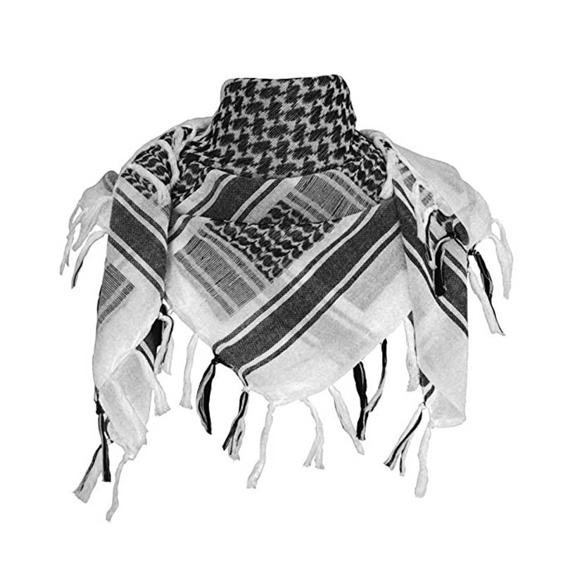 Cotton Military Shemagh Tactical Desert Arab Scarf 110x110cm Unisex Winter Keffiyeh Windproof Thick Muslim Scarves Image