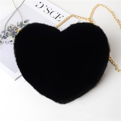 Love Bags For Women Plush Chain Shoulder Bags Valentine's Day Party Bag Image