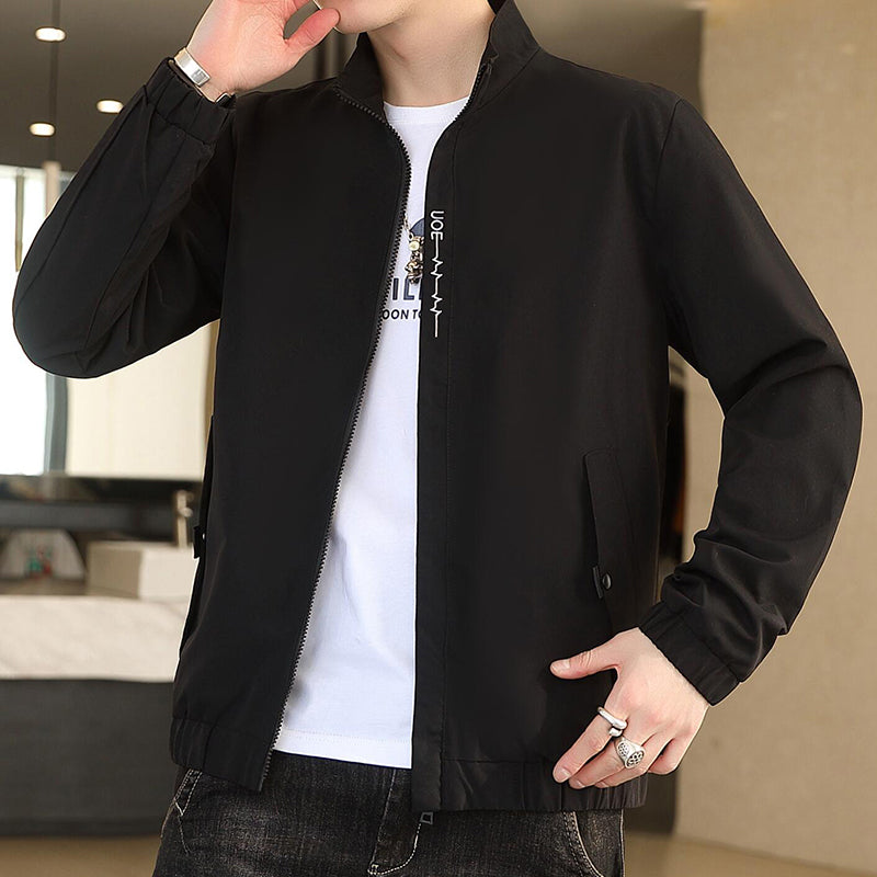 Casual Jacket Men Baseball Uniform Trendy Top Clothes Image