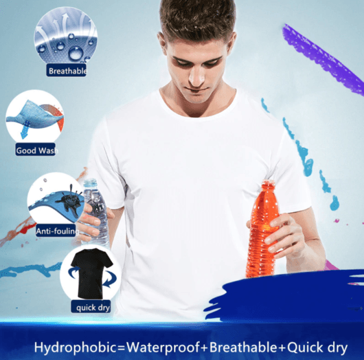 Quick-drying Waterproof Anti-fouling T-shirt Couple Half Sleeve Bottoming Shirt Image