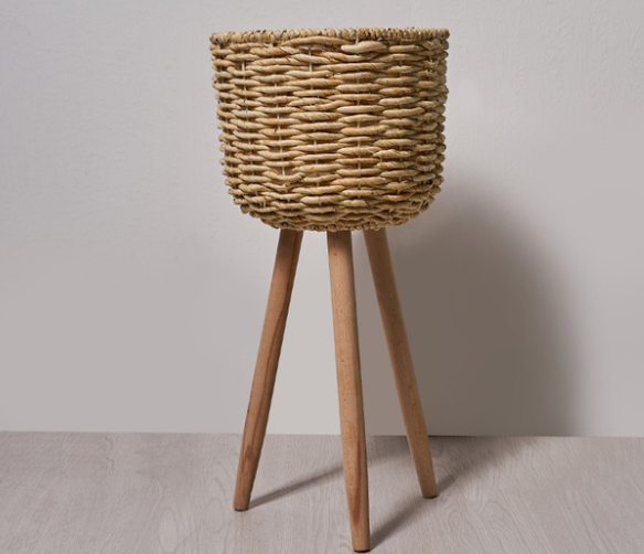 Floor - standing flowerpot straw furniture Image