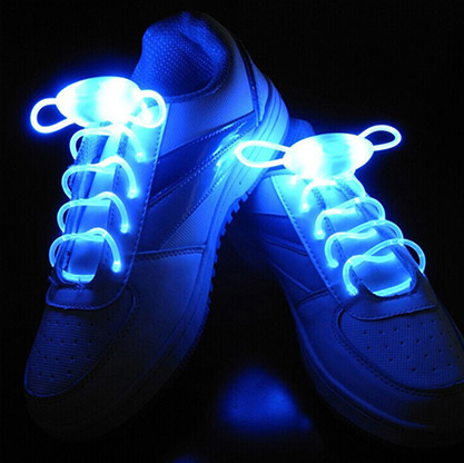 Led Sport Shoe Laces Glow Shoe Strings Round Flash Light Shoelaces Image