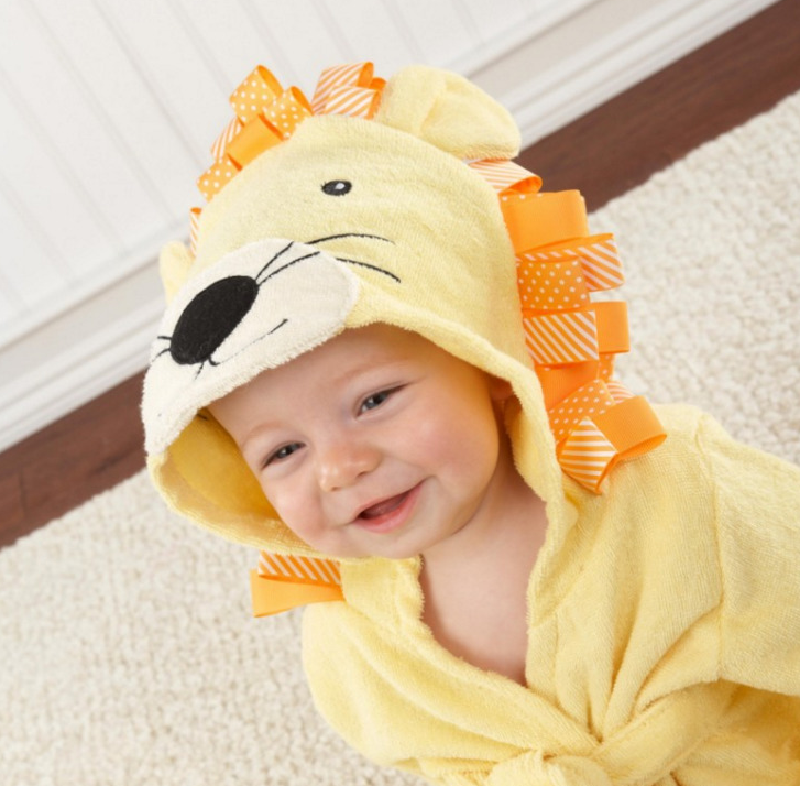 Cartoon Cute Animal Modeling Baby Bath Towels Baby Bathrobes Cotton Children's Bathrobes Baby Hooded Image