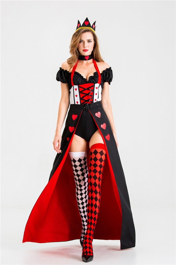 Queen Of Hearts Queen Dress Uniform Halloween Costume Image