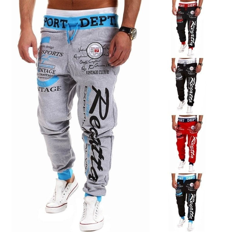 Sport Pants Letter Print Skinny Harem Pants Image