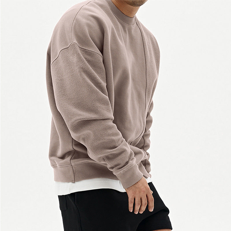 Pullover Round Neck Sweater Loose Men Clothes Image