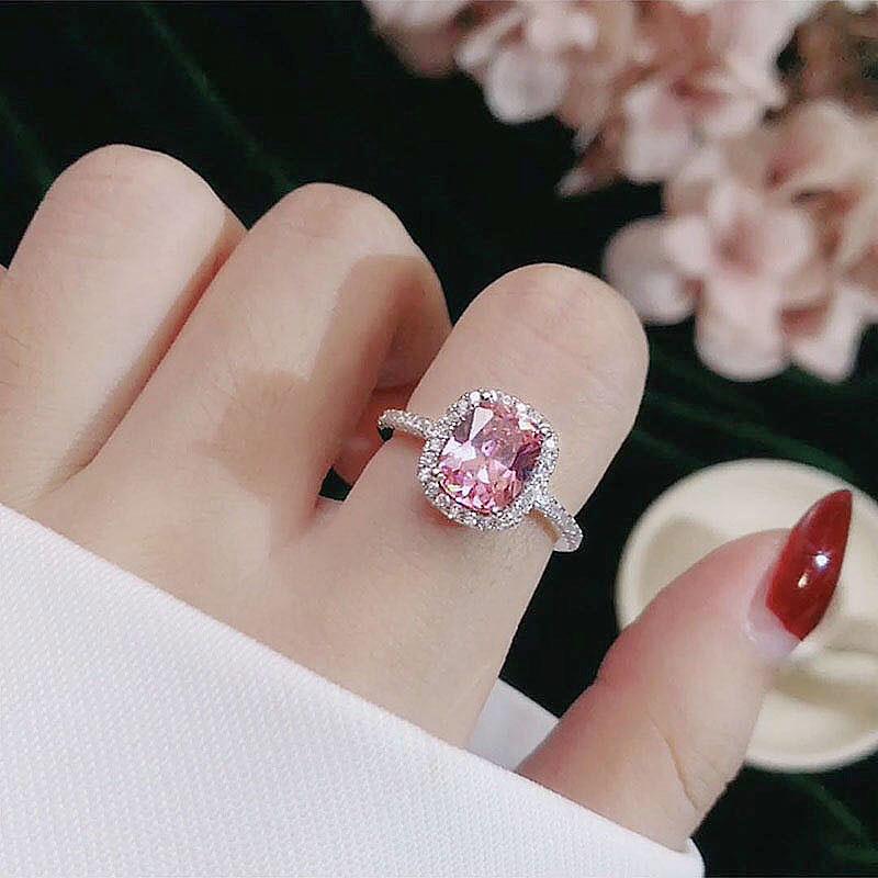 Rings For Women Bridal Wedding Anelli Trendy Jewelry Engagement Ring White Gold Color Anillos Image