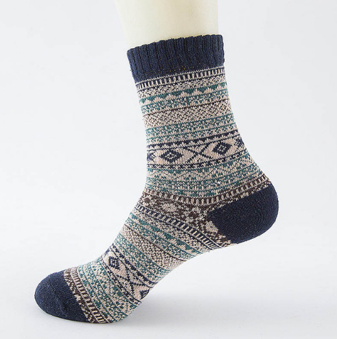 Winter Thick Warm Stripe Wool Socks Casual Sock Business Socks Image