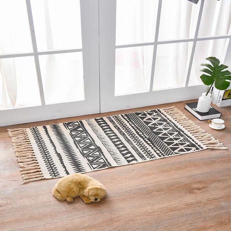 Scandinavian Style Linen Cotton Rug Image