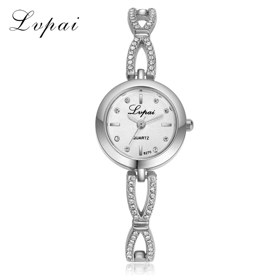 Luxury Bracelet Women Dress Watches Fashion Quartz Crystal Watches Lvpai Brand Ladies Casual Dress Sport WristWatch Image