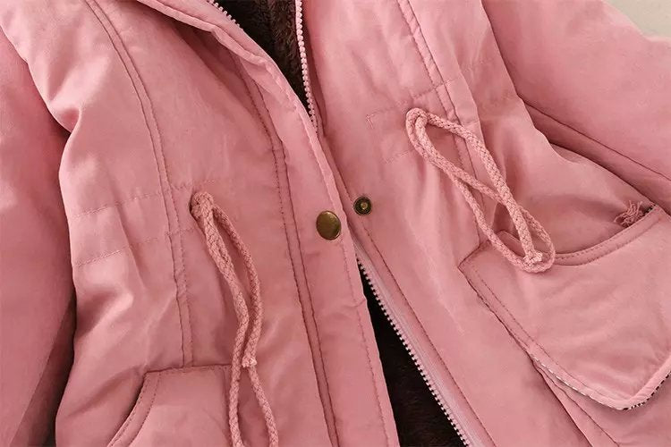 Thick Winter Jacket Women Large Size Long Section Hooded parka outerwear new fashion fur collar Slim padded cotton warm coat Image