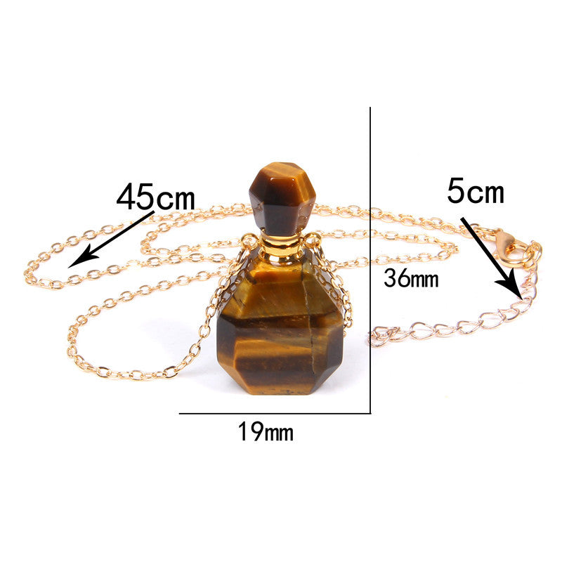 Perfume bottle crystal pendant necklace Image