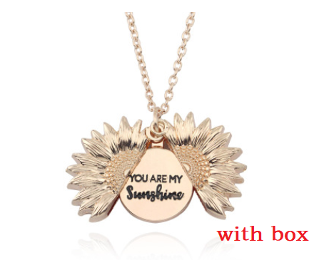 Sunflower Double Lettering Necklace Image