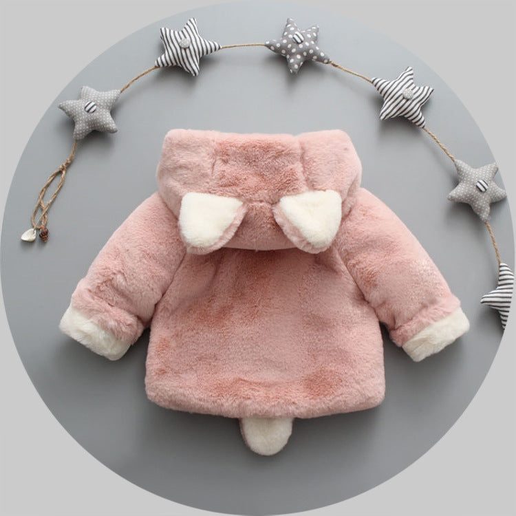 Winter popular girl's plush plush coat baby Image