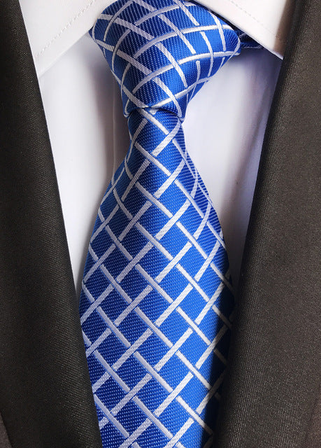 Silk tie luxurious striped Plaid tie Image