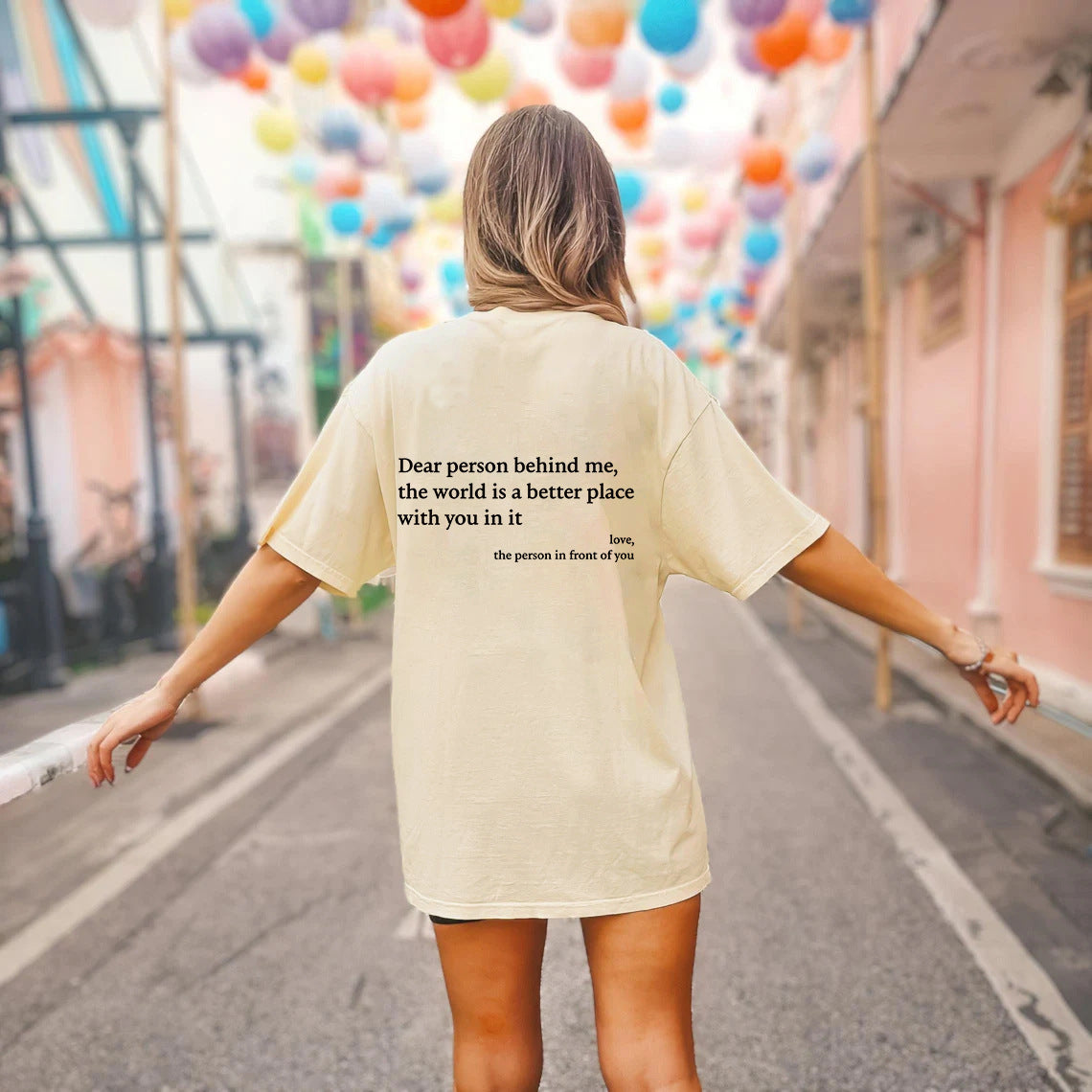 2023 New Fashion Womens Letter T-Shirt Round Neck Short Sleeve Slogan Tee Top Image