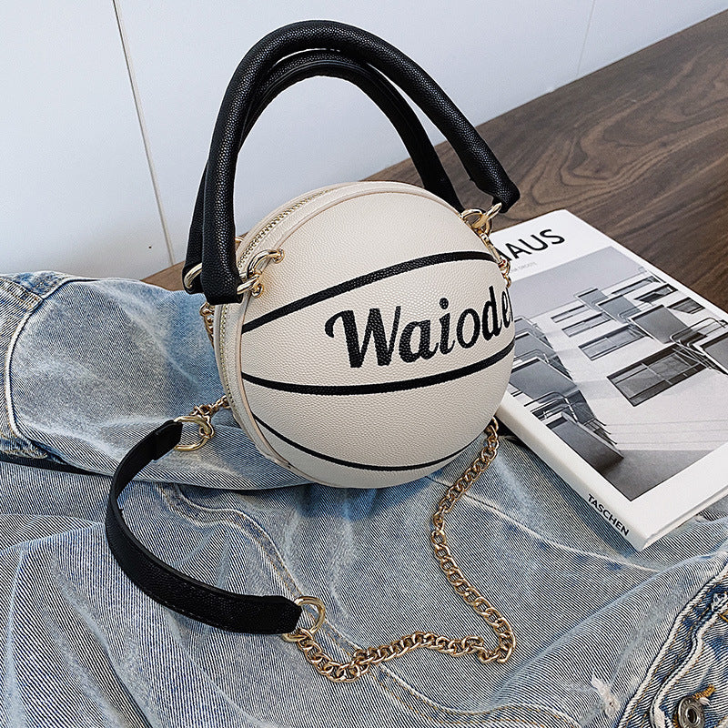 Basketball Shape Handbags and Purses for Women Chain Shoulder Crossbody Bag Girls Ladies HandBags Image