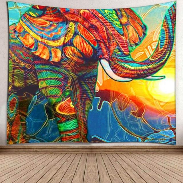 Sunshine Elephant Tapestry Home Art Decoration Image