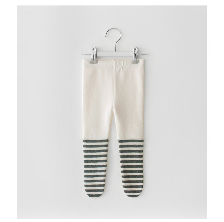 Stitched striped tights Image