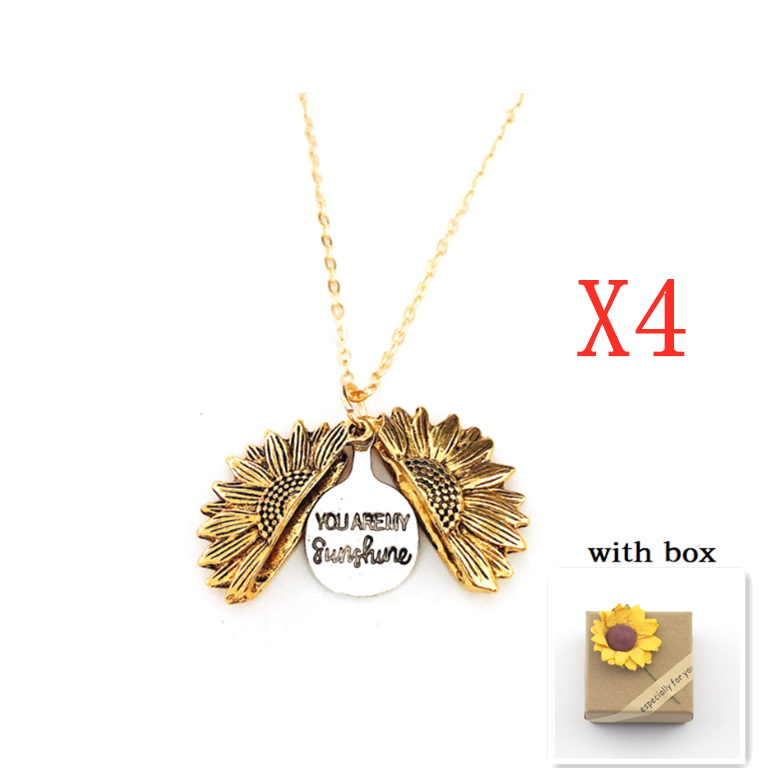 Sunflower Double Lettering Necklace Image