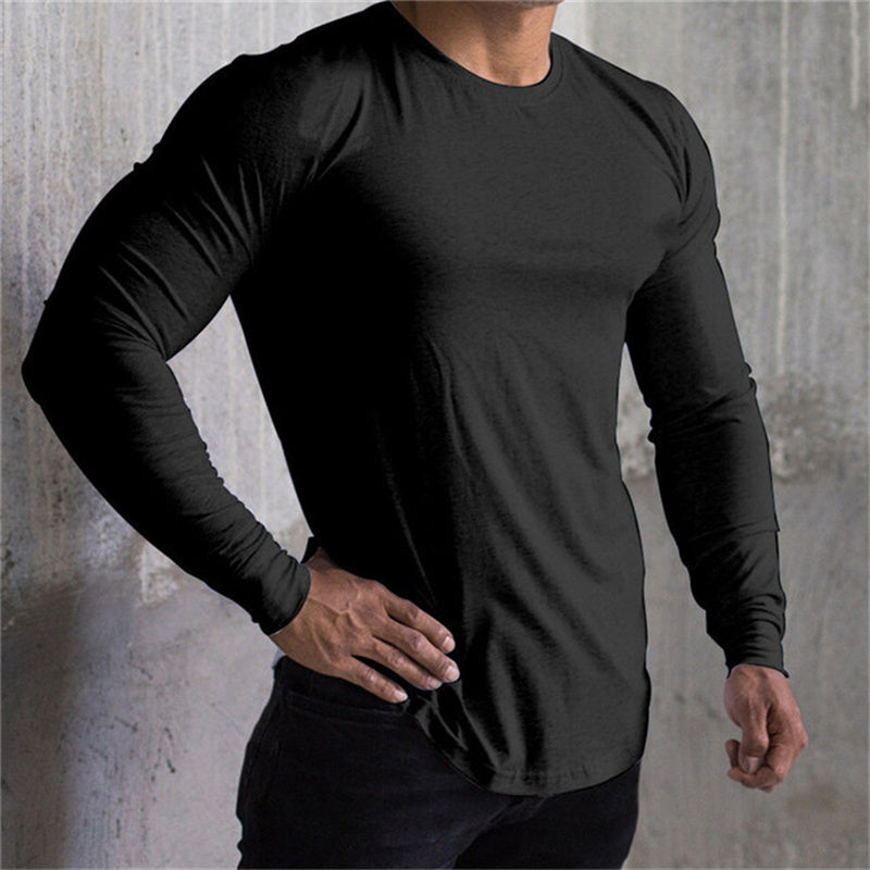 New Long Sleeve T Shirt Sport Men Gym Shirt Quick Dry Gym Fitness Training Running T Shirt Men Workout T-Shirt Bodybuilding Tops Image