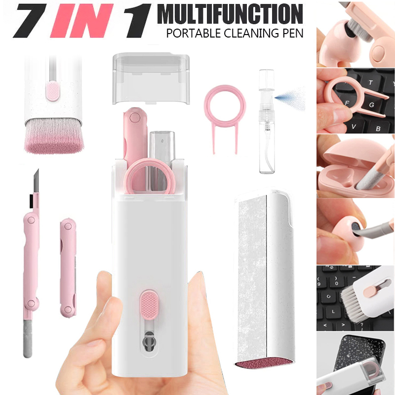 Multifunctional Bluetooth Headset Cleaning Pen Set Keyboard Cleaner Cleaning Tools Cleaner Keycap Puller Kit Image