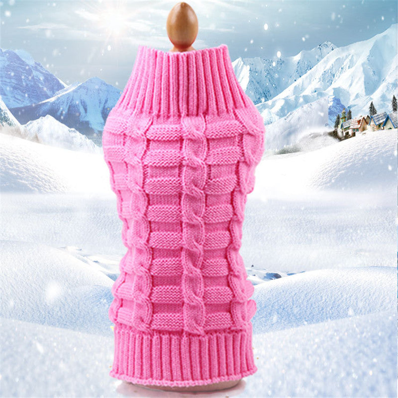 Cashmere Twisted Rope Pet Sweater, Dog Clothes, Pet Products Image