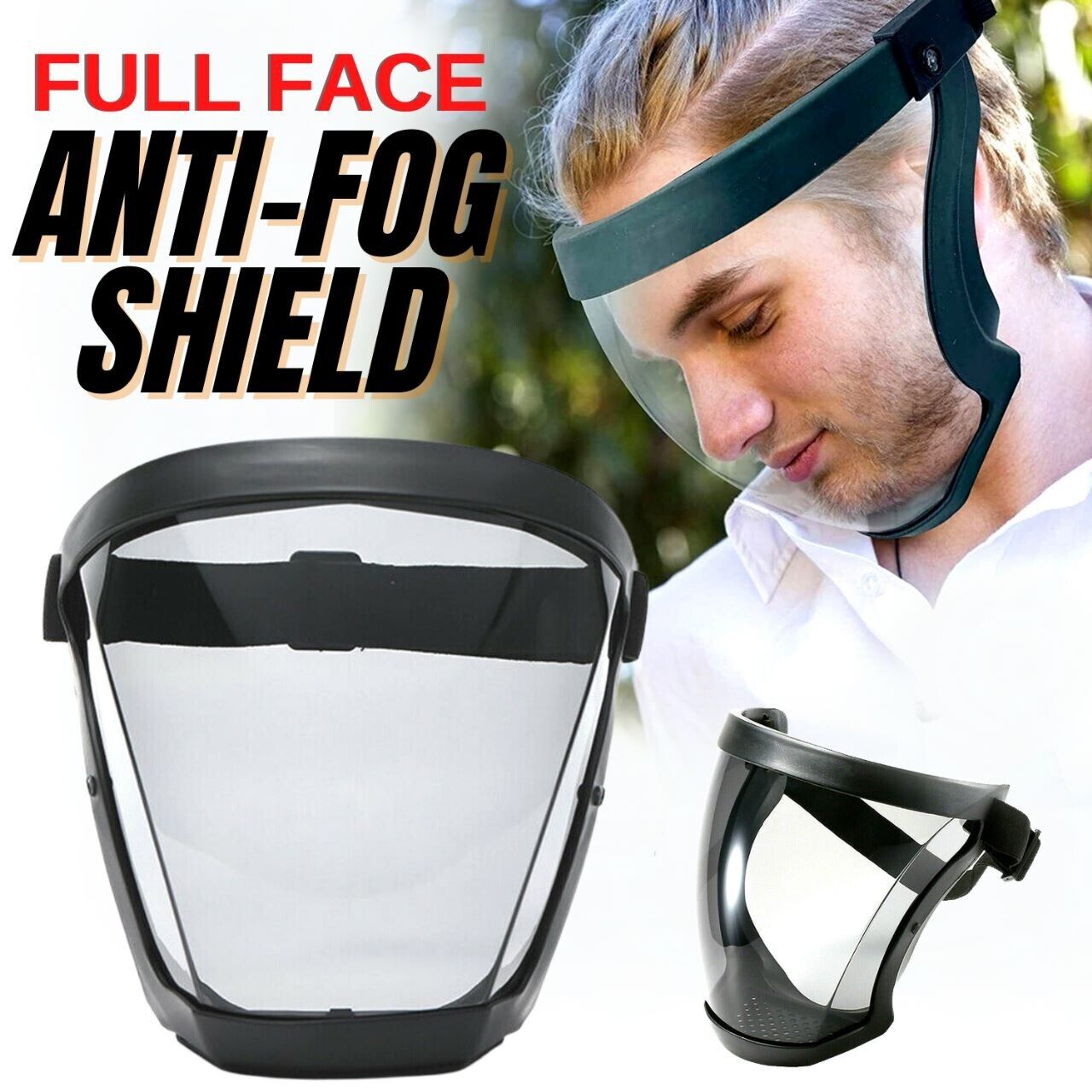 Anti-fog Shield Safety Full Face Super Protective Head Cover Transparent Mask