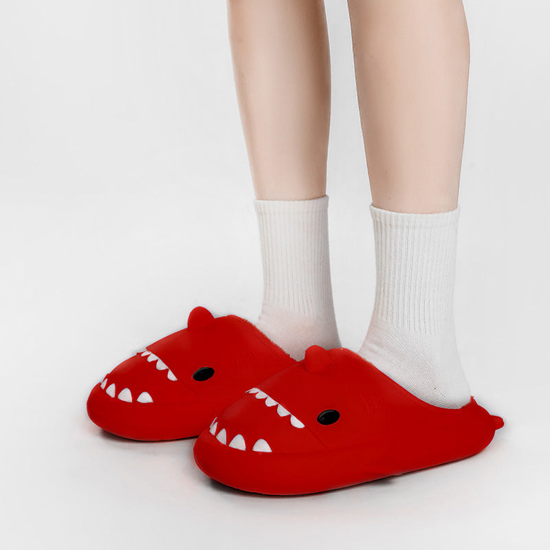 Cartoon Shark Shoes Home Slippers EVA Lovers Slippers Winter Soft Bottom Waterproof Shoes Image