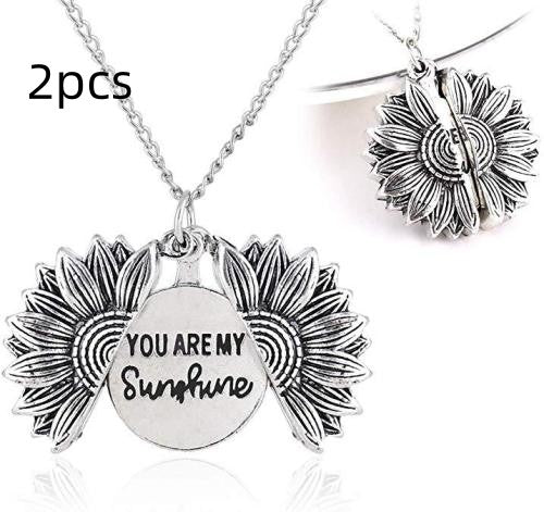 You Are My Sunshine Sunflower Necklace Women Men Image