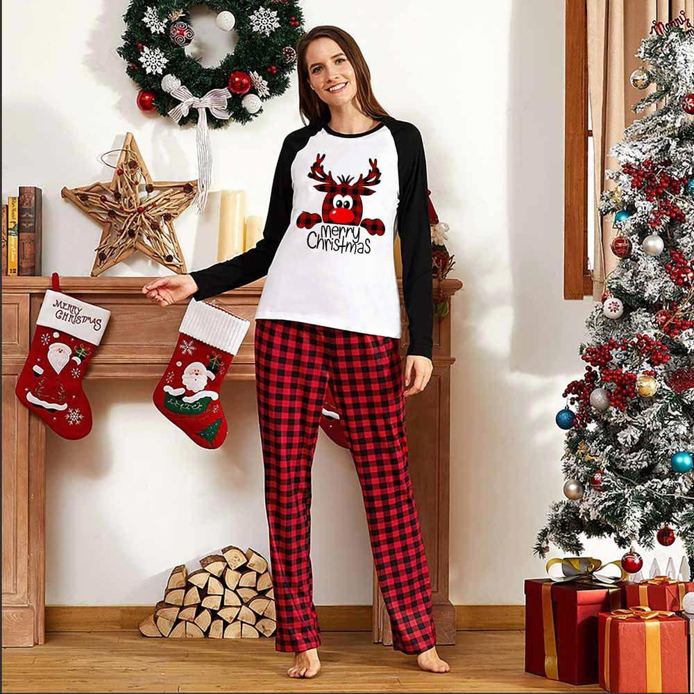 Family Christmas Pajamas Matching Sets Christmas Sleepwear Parent-Child Pjs Outfit For Christmas Holiday Xmas Party Image