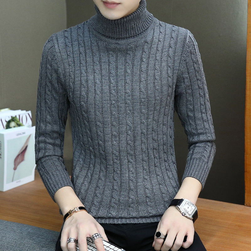 Slim-fit Sweater Men High Neck Bottoming T-shirt Sweater Men Image