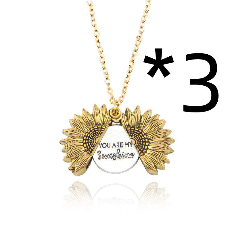 You Are My Sunshine Sunflower Necklace Women Men Image