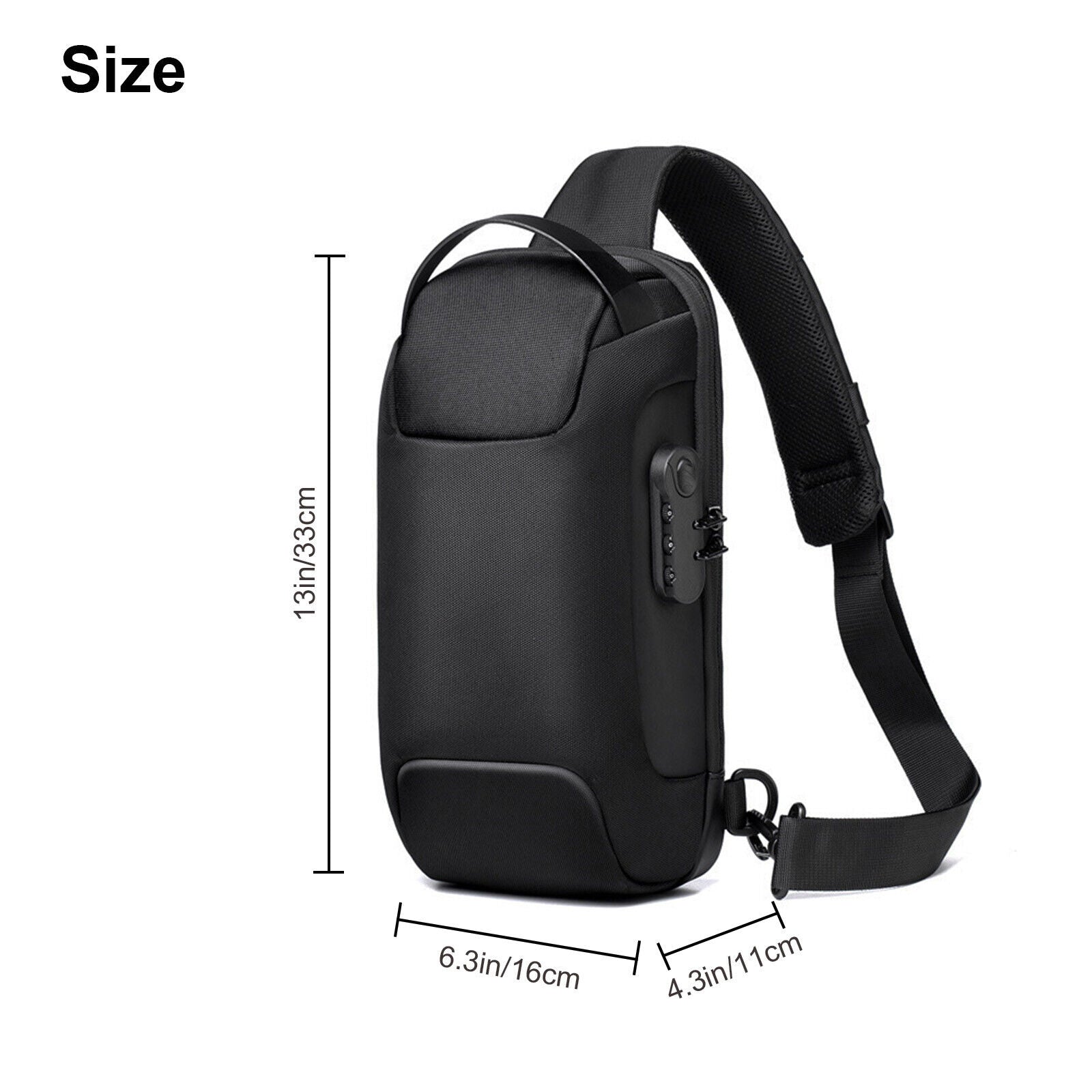 Men's Waterproof Oxford Multifunction Crossbody Bags Anti-theft Shoulder Bags Messenger Sling Chest Bag Pack For Male Sling Shoulder Crossbody Waterproof Anti-theft Chest Bag Backpack Pack USB Image