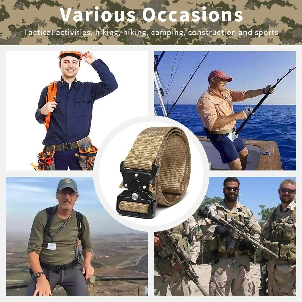 PREMIUM Men Casual Military Belt Tactical Waistband Rescue Rigger Nylon Belt USA Image