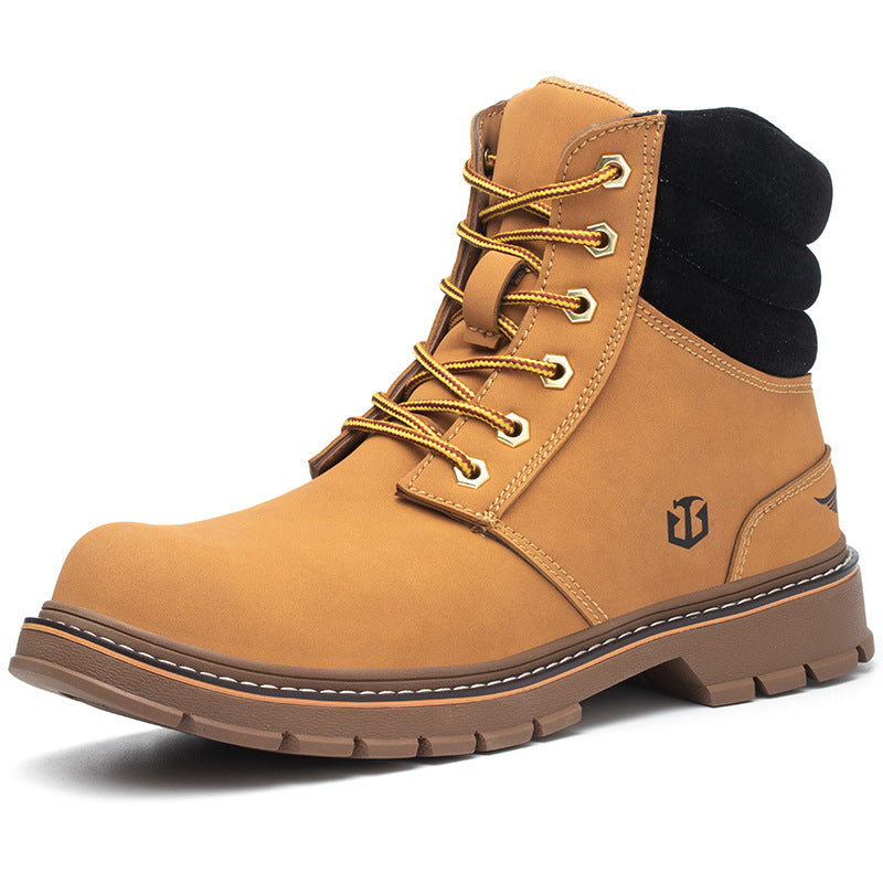 Men's Fashion Casual High-top Anti-smashing And Anti-penetration Labor Protection Shoes Image