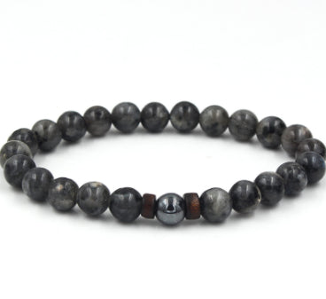 Personality Men's Black Volcanic Stone Bracelet Image