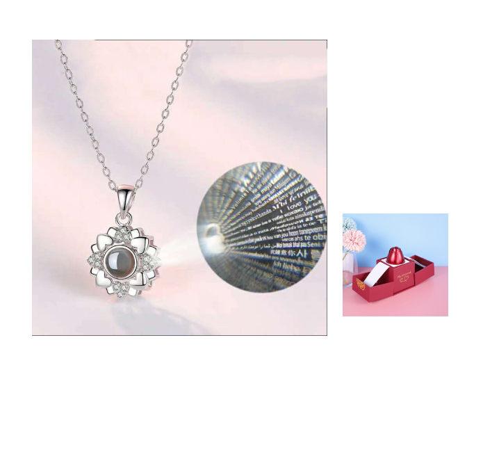 2023 Hot Valentine's Day Gifts Metal Rose Jewelry Gift Box Necklace For Wedding Girlfriend Necklace Gifts Image