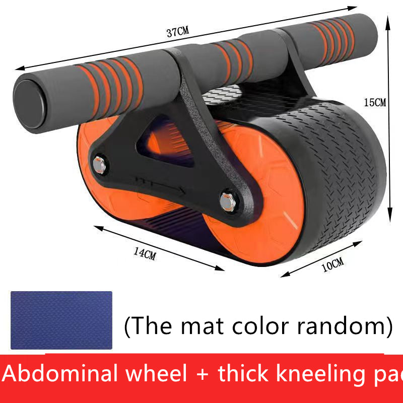 Double Wheel Abdominal Exerciser Women Men Automatic Rebound Ab Wheel Roller Waist Trainer Gym Sports Home Exercise Devices Image