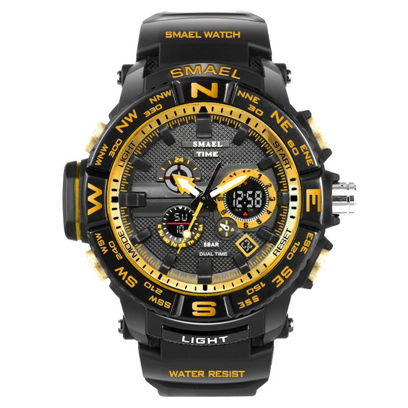 Waterproof And Shockproof Dual Display Luminous Watch Image