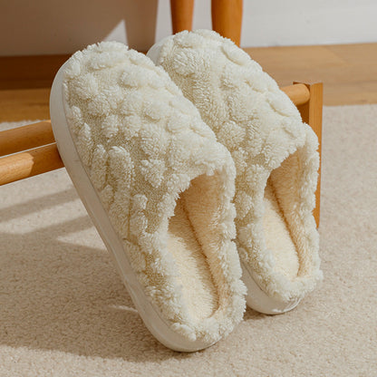 Soft Plush Slippers Women Men Cozy Fluffy Fleece House Shoes Winter Warm Slip On Floor Bedroom Slippers