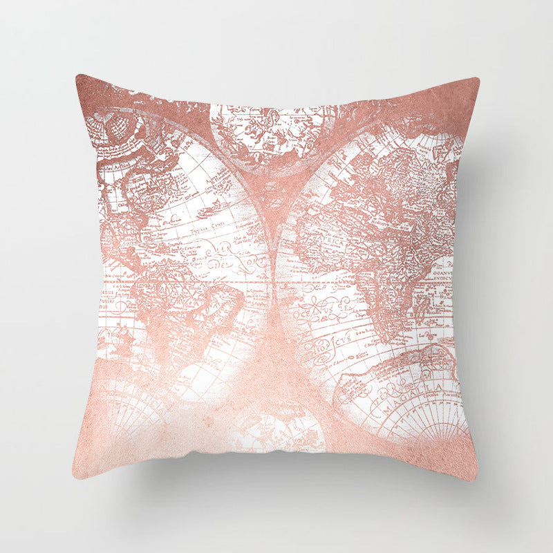 Pink sofa cushion cushion pillowcase Image