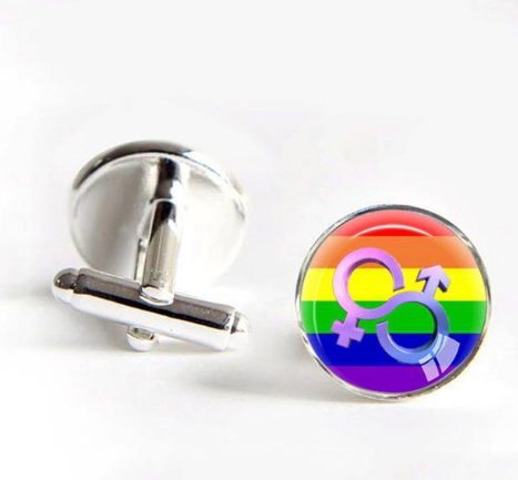 Gay Pride Cufflinks Image