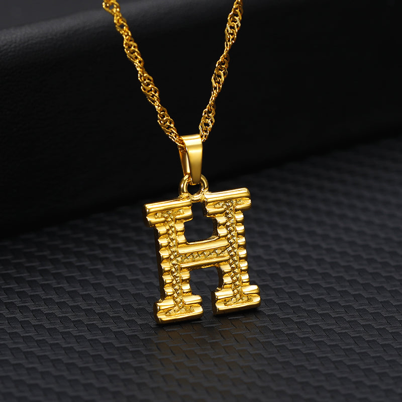 26 letters gold-plated pendant necklace Image