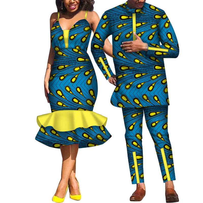 Couple clothing suspender skirt African clothing Image