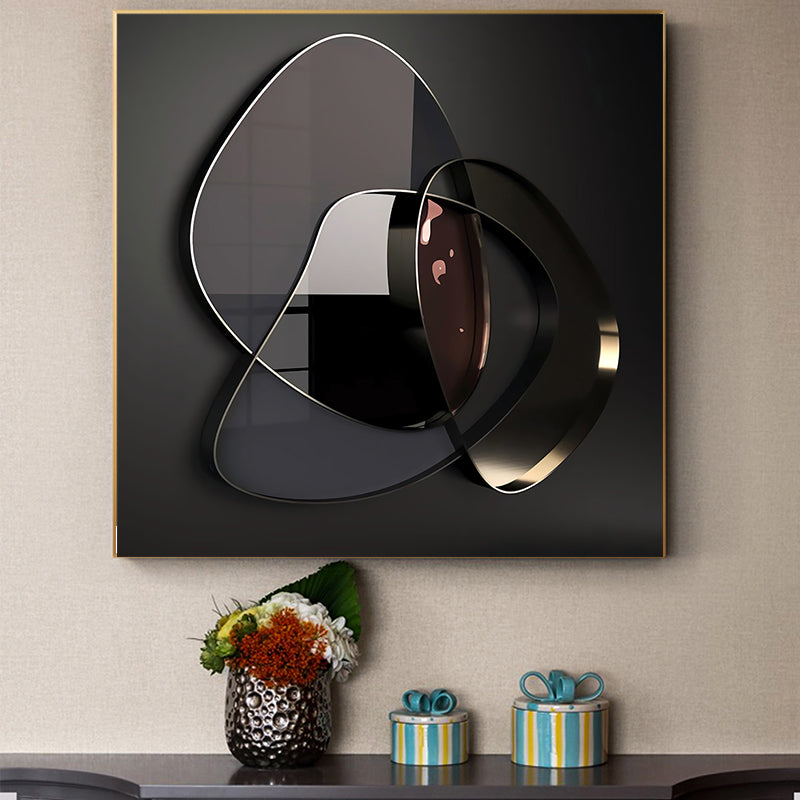 Modern Abstract 3D Metal Wall Art Canvas Painting Image