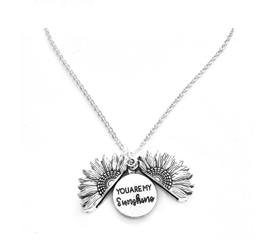 Sunflower Double Lettering Necklace Image